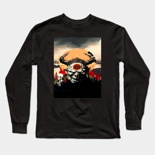 Wrath No. 1: Oni Transformation on a Dark Background Long Sleeve T-Shirt